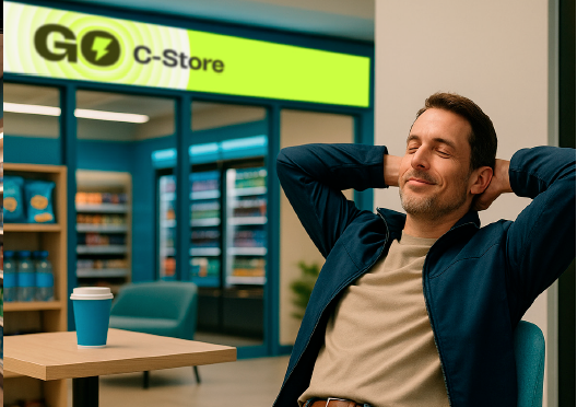 Cliente relaxando na Sala VIP Go Flash Wash
